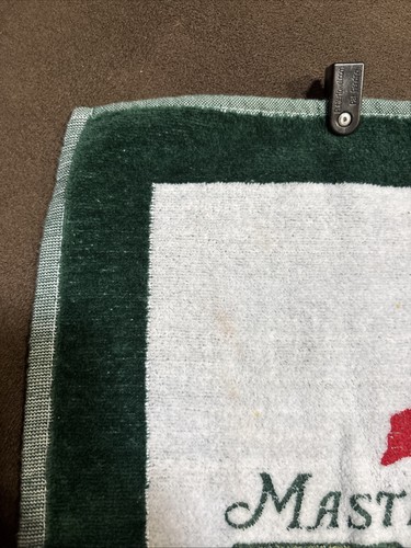 Bolsa de golf vintage Masters 11" x 15,5" toalla con clip verde Augusta Nat'l - Imagen 9 de 11
