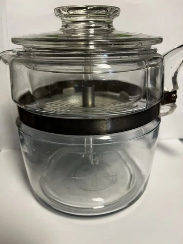 VTG Pyrex Flameware 4 6 Cup Coffee Complete Percolator Model # 7756B All Parts