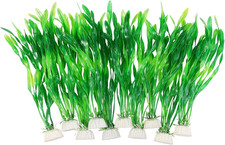 AQUANEAT Fish Tank Artificial Plants, Aquarium Plastic Seaweed Decorations, 8Inc