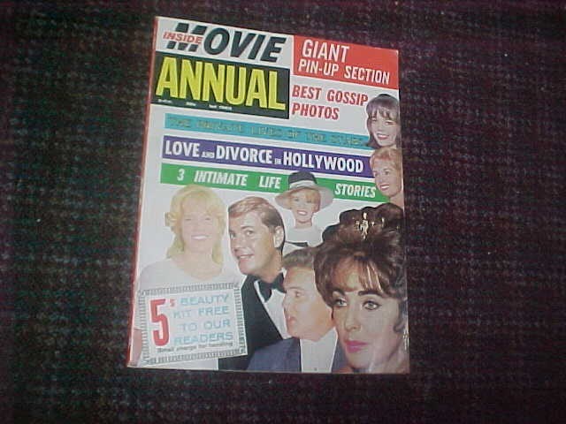 INSIDE MOVIE ANNUAL 1963 Elizabeth Taylor Sandra Dee Vince Edwards Doris Day