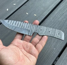 Handmade Damascus Steel Fixed Blade Hunting Skinning knife blank blade full tang