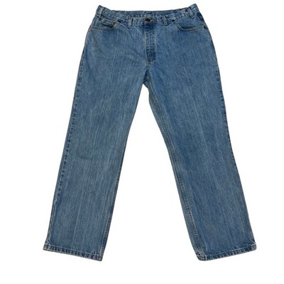 Bills Khakis Jeans Men's 35x29.5 (Tagged 38) Blue Classic Fit Straight USA Made