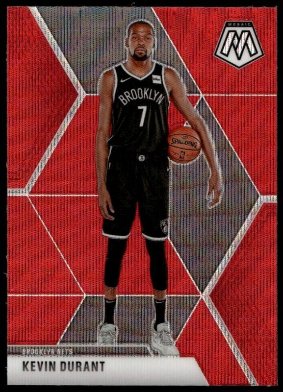2019 PANINI MOSAIC KEVIN DURANT 1 MINT RED PRIZM BASKETBALL BROOKLYN NETS