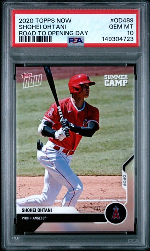 2020 TOPPS NOW ROAD TO OPENING DAY #OD489 SHOHEI OHTANI PSA 10