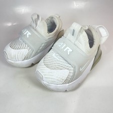 Nike Air Max 270 TD Toddlers' Shoes White-Metallic Silver CI1109-100 Size US5C