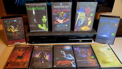 Horror Vhs Clamshell Movie Lot |10ct| Serious Collectors | Cover Art Re-prints