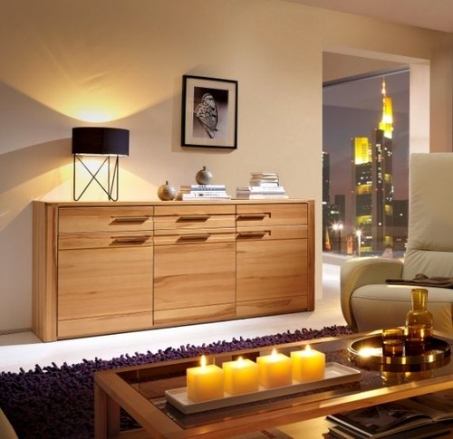 Sideboard Wohnzimmerschrank Kommode mit 3 Schubkästen NESTOR PLUS Kernbuche - Bild 2 von 3