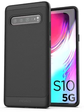 For Samsung Galaxy S10 5G Case Thin Armor Slim Fit Flexible Phone Cover, Black
