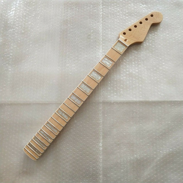 Maple New electric guitar parts Guitar Neck white block inlay replace