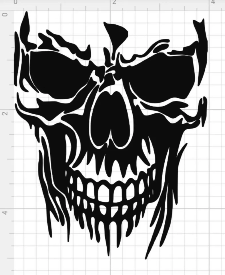 Evil Skull Sticker Scary Skeleton Decal Car Truck Window Vinyl skulls - Image 3 of 4