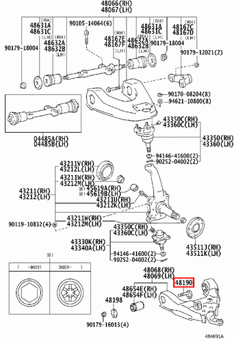 Genuine Hilux LN109 LN108 LN107 KZN205 KZN165 Camber Adjusting Cam Bolt Set x4 - Picture 7 of 19