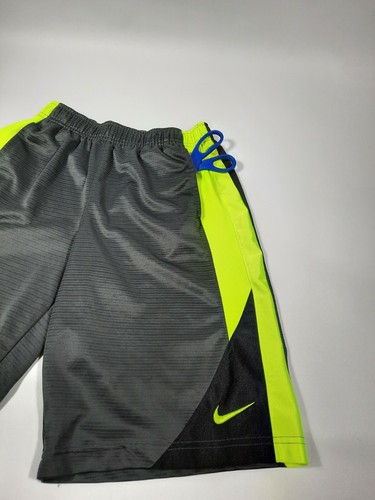 Nike Basketball Athletic Shorts Neon Yellow/Black Size Youth Large with Pockets - Picture 3 of 7