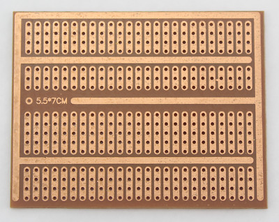 2pc Proto Perf Circuit Board PCB 3 4 5 Joint Holes w/ Busbar FR2 5.5x7cm