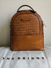 THE BRIDGE  Salinger M Zaino a spalla, in pelle colore cognac/oro