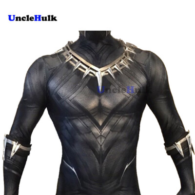 #ad #ad Full Set Black Panther T#x27;Challa Battle Suit Cos Costume Jumpsuit Halloween Cos $232.70