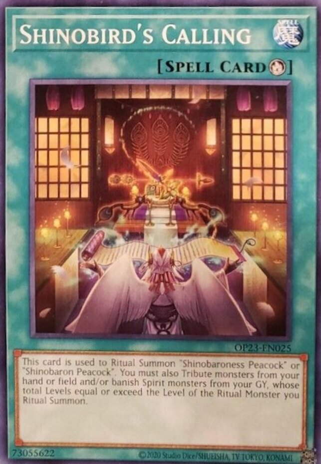 Shinobird's Calling OP23-EN025 Common Unlimited Near Mint Yugioh Card