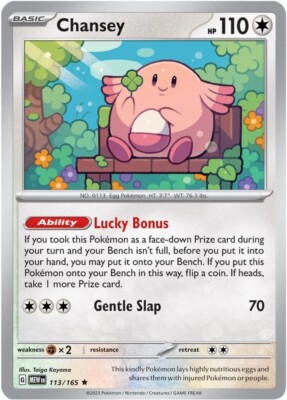 Pokemon Chansey 113/165 Holo Rare Scarlet Violet 151 English NM | eBay