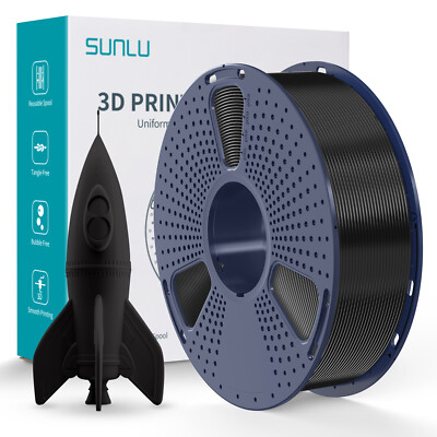Sunlu PLA+ 3D Filament PLA PLUS 1,75 mm 1KG /Spule Schwarz  (2.2 LBS) +/-0.02mm