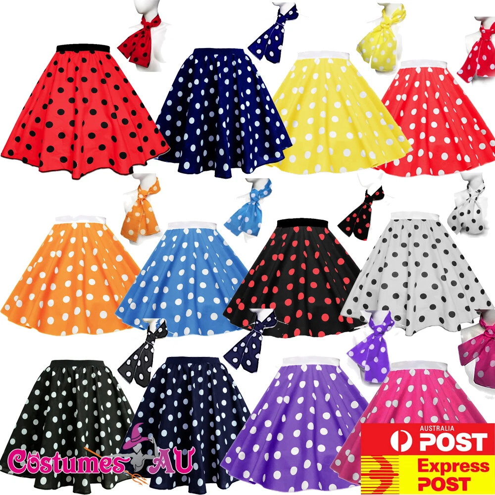 Polka dot rock and roll best sale skirt