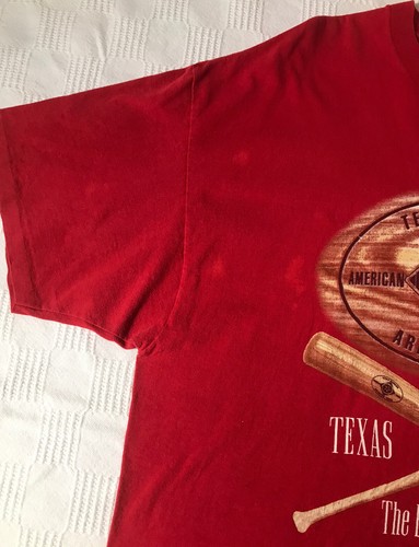 Vtg 90s Texas Rangers Baseball Club 1996 American League Shirt Sz XXL Delta Tag - Picture 9 of 9