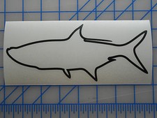 Tarpon Outline Decal Sticker 5.5" 7.5" 11" Inshore Fish Offshore Saltwater Game
