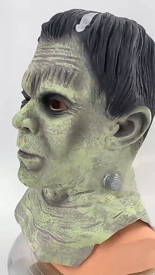FRANKENSTEIN MASK Full Head Deluxe Halloween Latex Fancy Dress Frankie