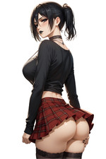 Goth Mikasa Attack on Titan Waifu Weatherproof Anime Sticker 6" Car Decal