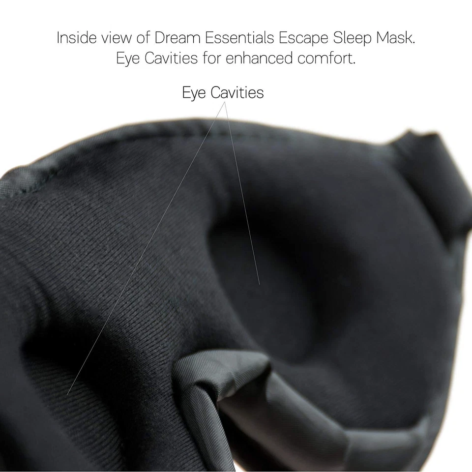 Dream Essentials Escape Luxury Travel Sleep Mask w/Carry Pouch & Earplugs Purple - Image 3 of 4