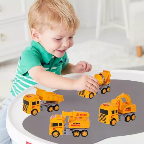 4 Stück Kinder Spielzeug Auto Geschenk Rückzug Technik Feuerwehr LKW Sanitärfahrzeug - Bild 14 von 29