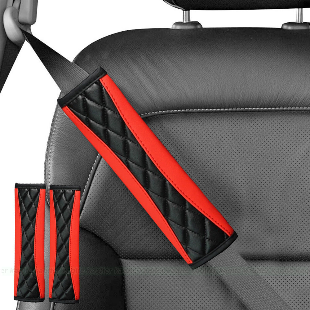 2pcs Faux Sheepskin Car Seat Belt Shoulder Cover Comfortable