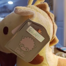 Bellzi Giraffe, Soft, Stuffed Animal, by , 13" Tall Yellow Brown Giraffe - NWT