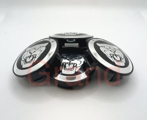 Jaguar Wheel Center Caps Black &Air Caps 59mm S-Type X-type XF XJ8 XEL XJ XK - Picture 9 of 15