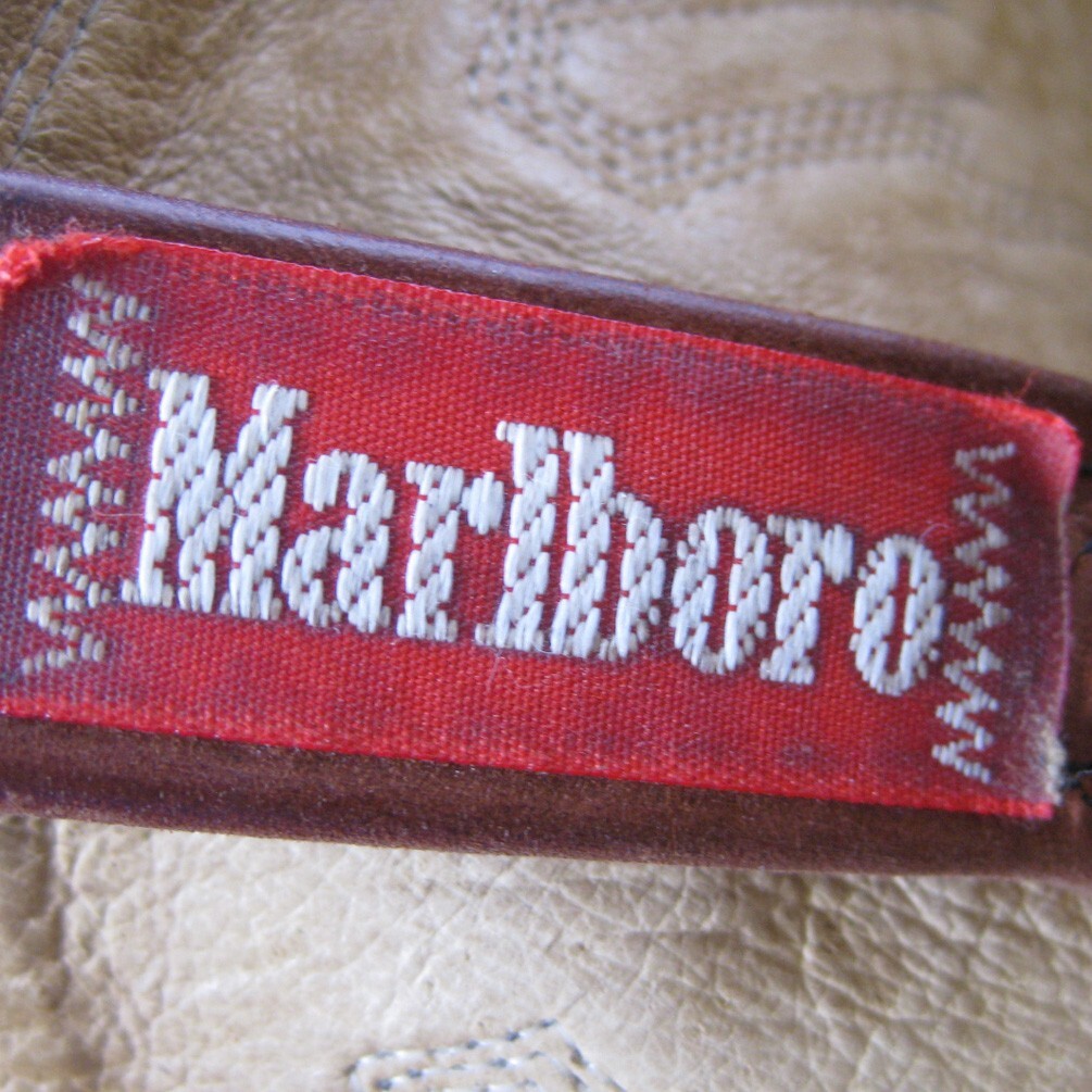 Vintage Dan Post Marlboro Western Cowboy Boots Style … Gem