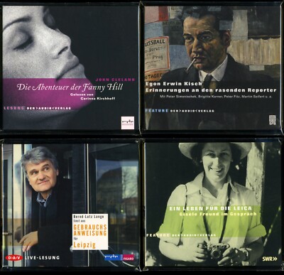 Hörbuch-Konvolut Gisèle FREUND Egon Erwin KISCH B. L. LANGE FANNY HILL 4 CDs 