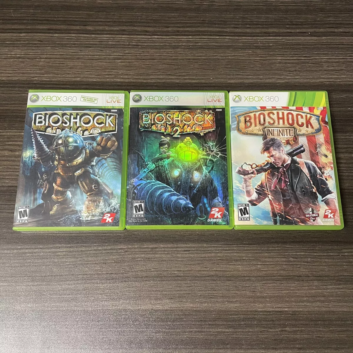 XBOX 360 Bioshock 1 Bioshock 2 & Infinite Bundle Lot of 3 Complete Tested  Works