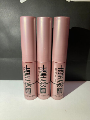 3*Maybelline Lash Sensational Sky High Mini Mascara Very Black 0.15oz made 04-23