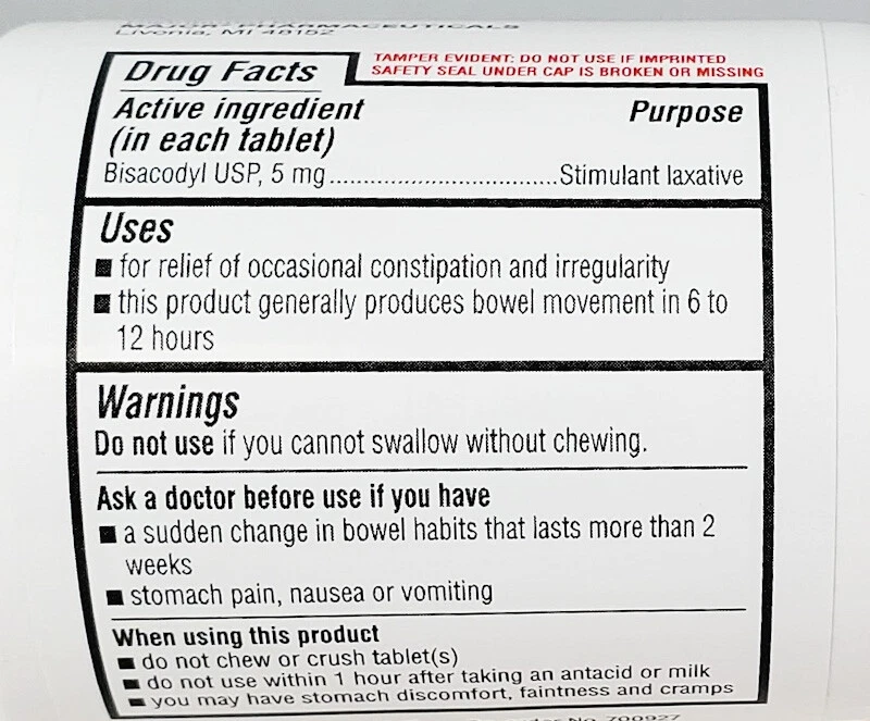 Bisacodilo Mayor 5 mg EC (Comparar con Dulcolax) 1000ct - Paquete de 2 - Fecha de caducidad 01-2028 Foto 2 de 4