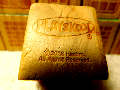 Playskool~Alphabet, Numbers, & Pictures Wooden Building Toy Playing Blocks 2013 - Picture 20 of 20