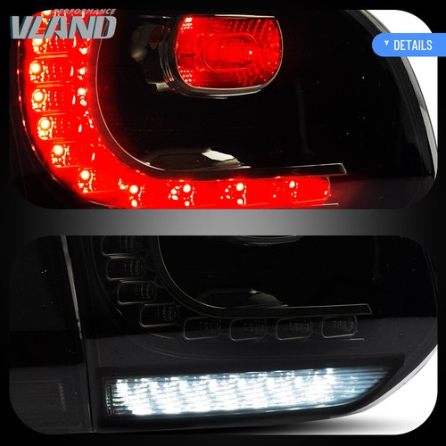 VLAND Smoked LED Tail Lights for 2010-2014 GOLF 6 MK6 w/ Sequential Turn Signal - Picture 8 of 16