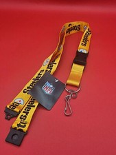 NFL PITTSBURGH STEELERS LICENSED YELLOW KEYCHAIN LANYARD NEW WITH TAGS