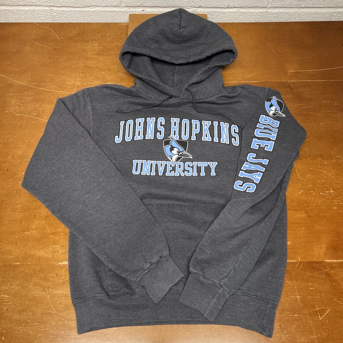売れ筋商品|||コロシアム パーカー・スウェットシャツ アウター レディース Men's Heather Gray Johns Hopkins Blue Jays Arch and Logo Pullover Hoodie Heather Gray Johns Hopkins Blue Jays Hoodie Mens Small Gray Sweatshirt