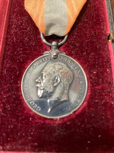 King George V Silver - WWI - Named for Service Medal - William Herbert Ashley - Picture 2 of 15