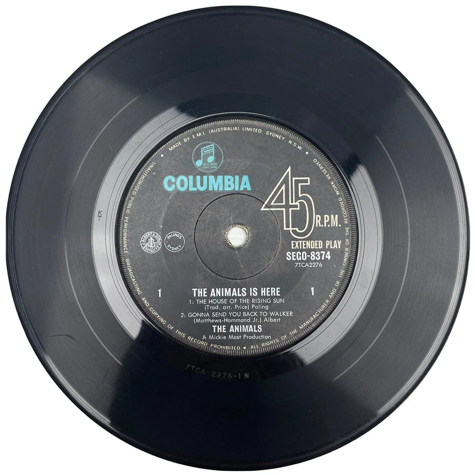 Disco de vinilo The Animals Is Here 7” 45 rpm Ep Sego-8374 Columbia 1964 Foto 3 de 4