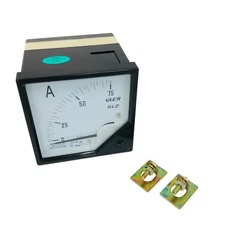 6L2 Plastic Shell AC 0-75A Fine Tuning Analog Ampere Meter Amperemeter With Bolt