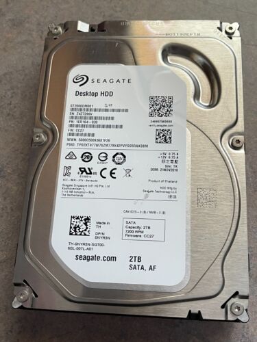Seagate Barracuda Festplattenlaufwerk 2 TB intern 7200 1/min 3,5" ST2000DM001