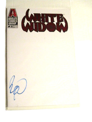 WHITE WIDOW #3 BLANK SKETCH UP ART SS SIGNED BENNY POWELL ABSOLUTE W/COA E92