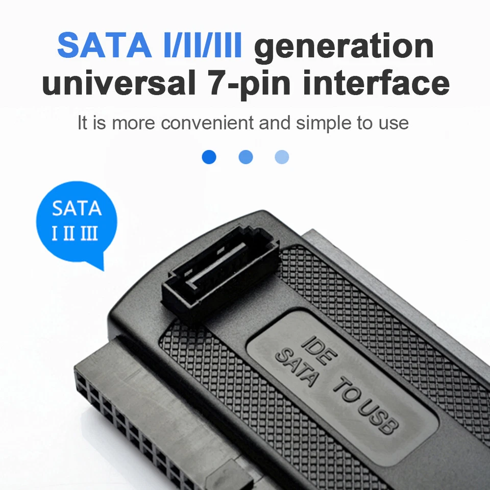 USB auf zu SATA IDE Adapter Kabel für 2.5 3.5 Zoll HDD SSD Festplatte Konverter - Bild 2 von 4