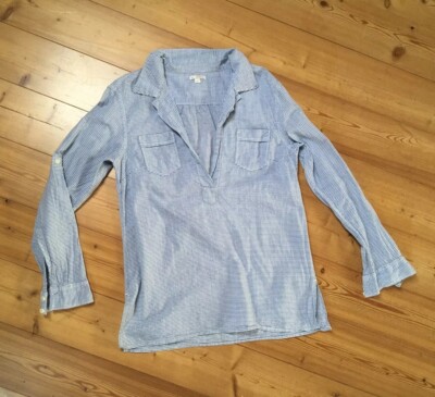 Gap Damenbluse blau/weiß gestreift, 100% Baumwolle   Gr. M   