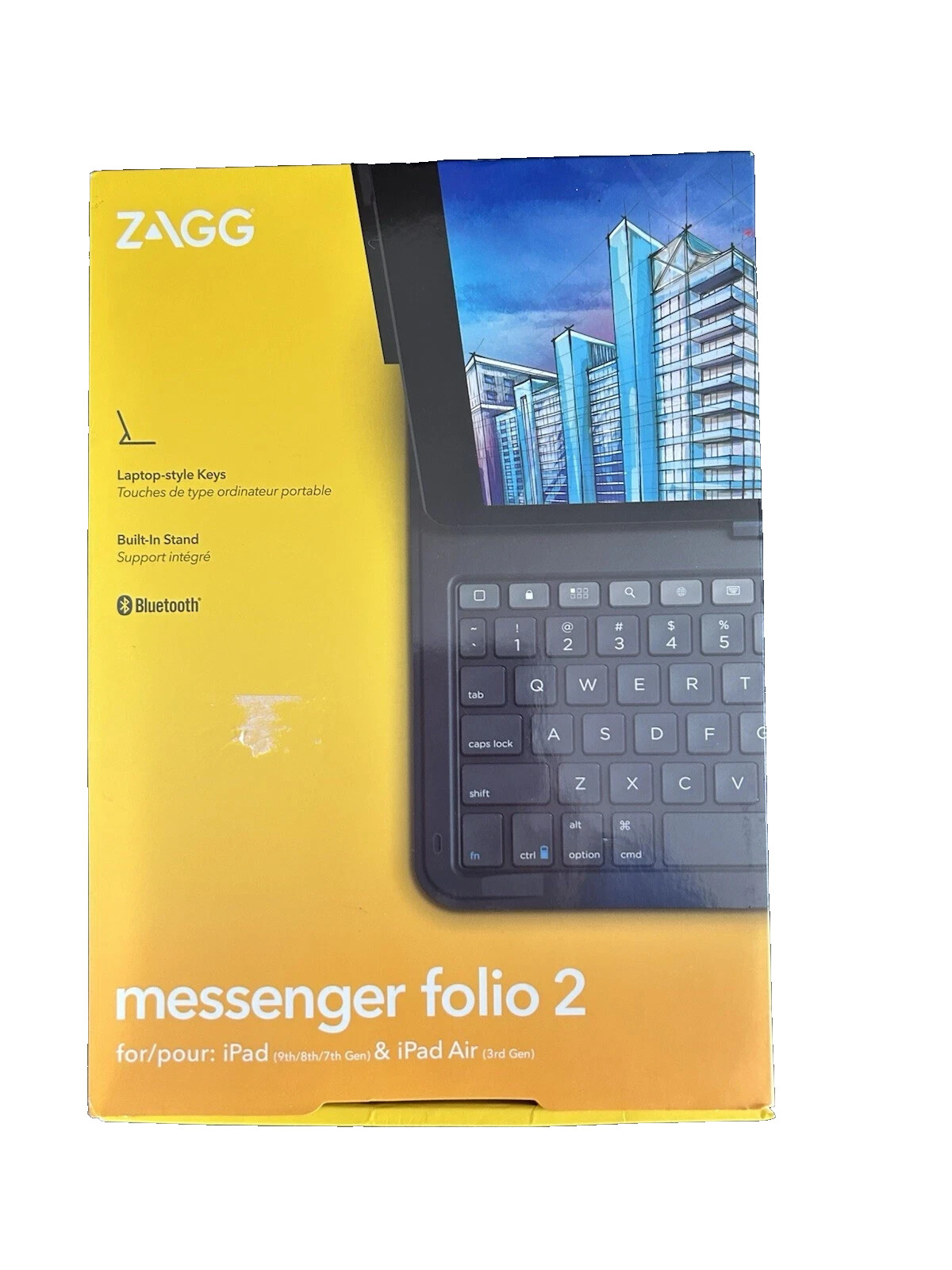 ZAGG Messenger Folio 2 Keyboard Case for iPad 10.2 7/8/9th G