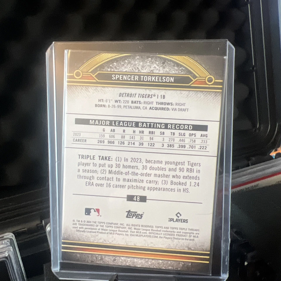 2024 Topps Triple Threads - #48 Spencer Torkelson (RC) - Image 2 of 2